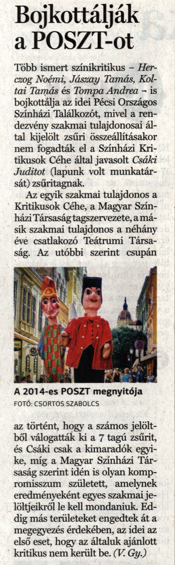 Bojkottaljak a POSZT-ot