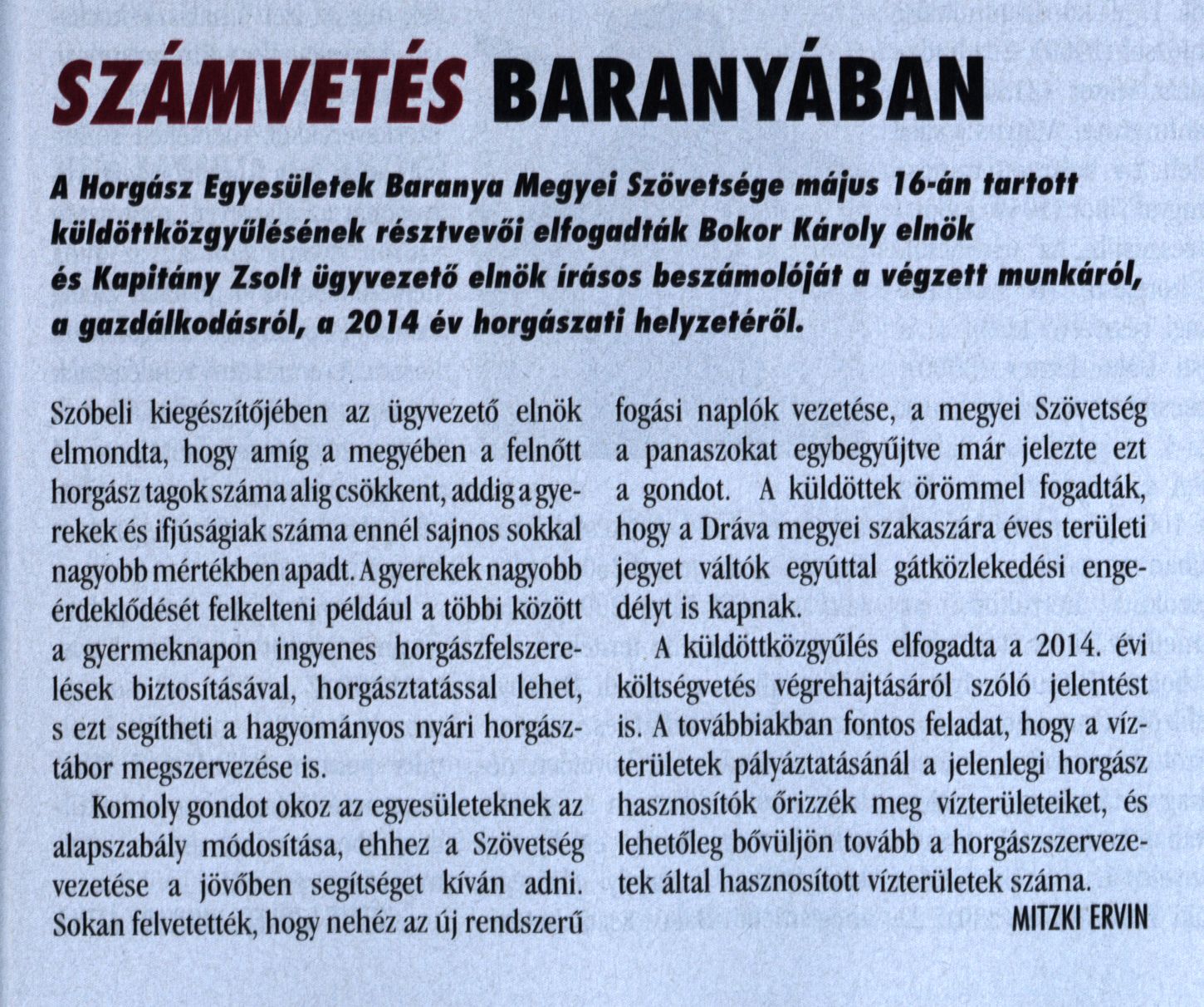 Számvetés Baranyában
