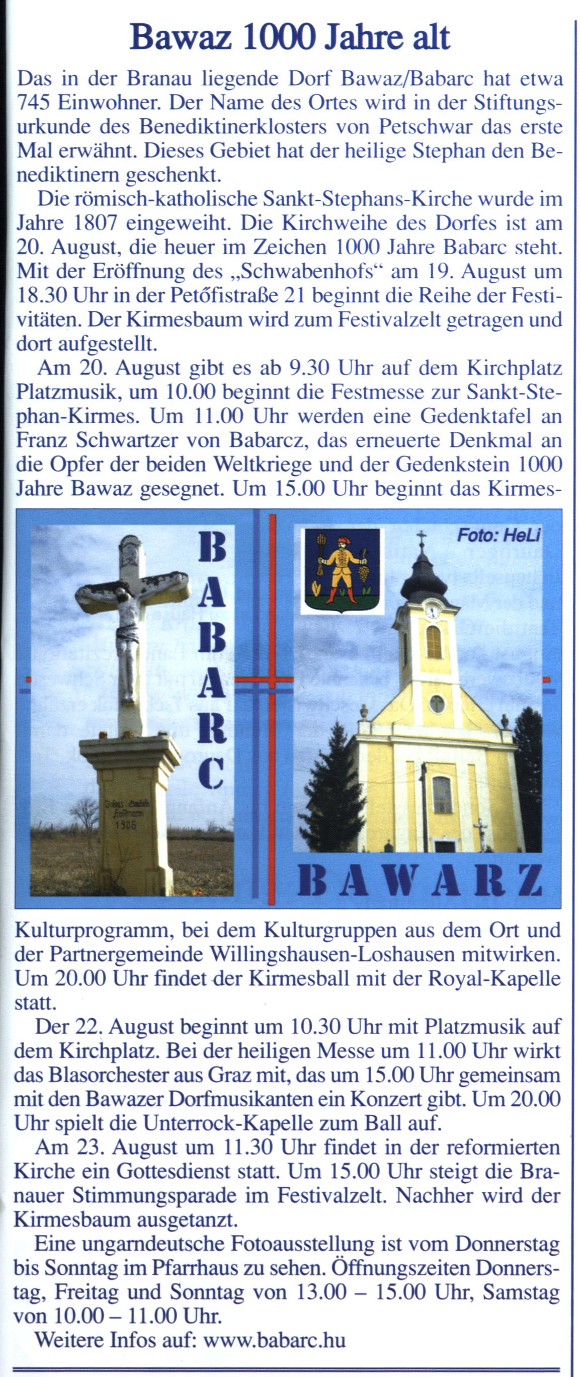 Bawaz 1000 Jahre alt