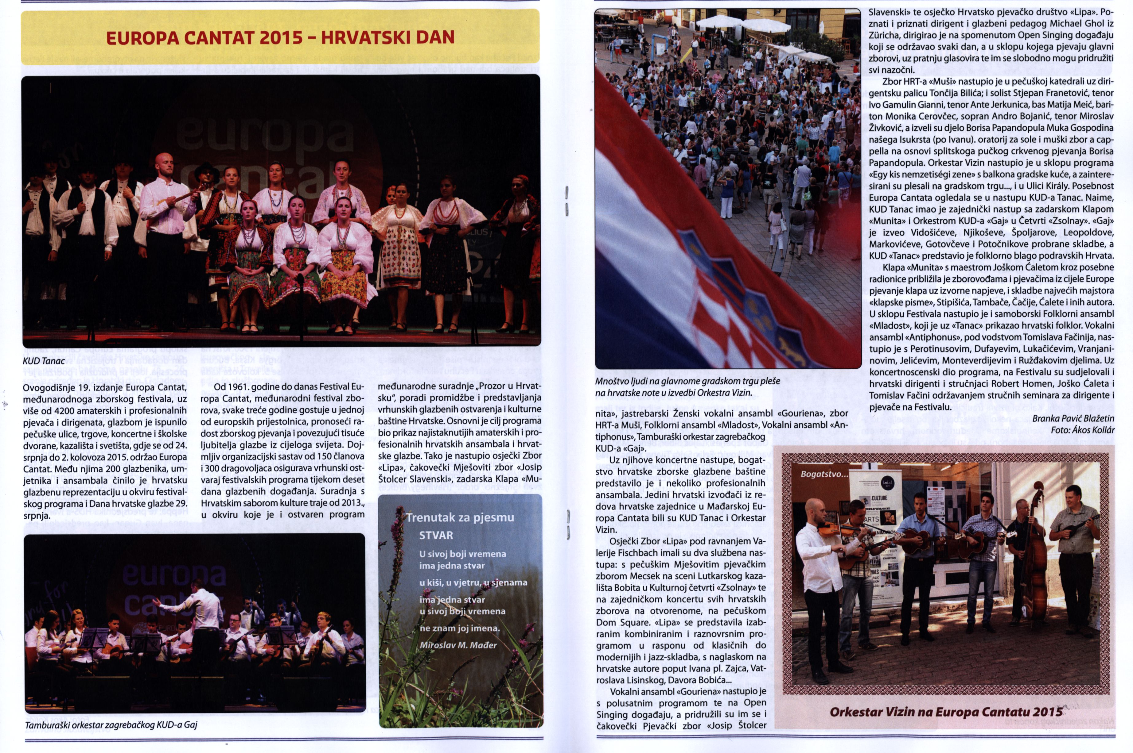Europa Cantat 2015 - Hrvatski dan