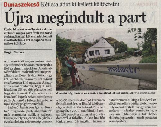 Újra megindult a part Dunaszekcső. Két családot ki kellett költöztetni