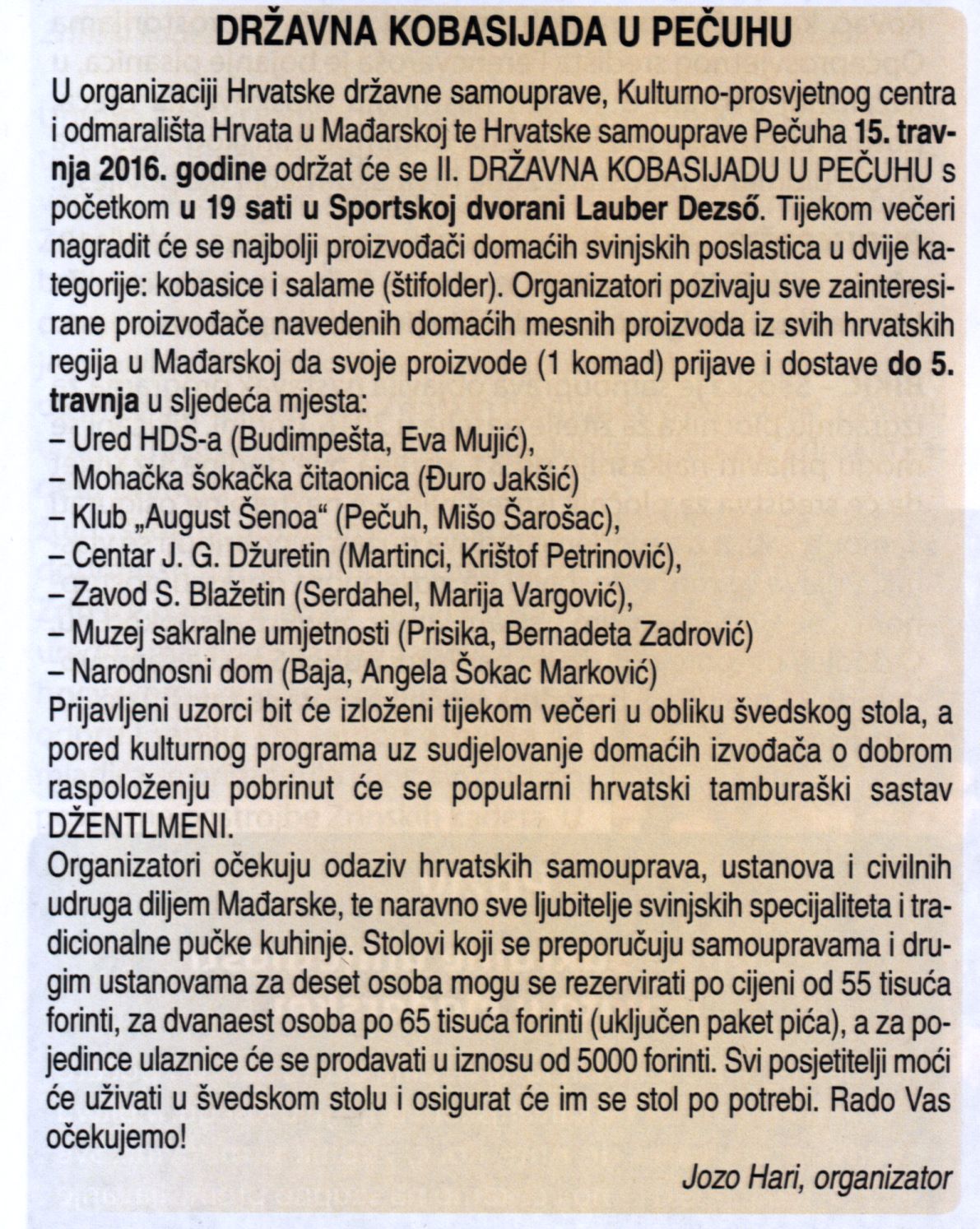Državna kobasijada u Pečuhu