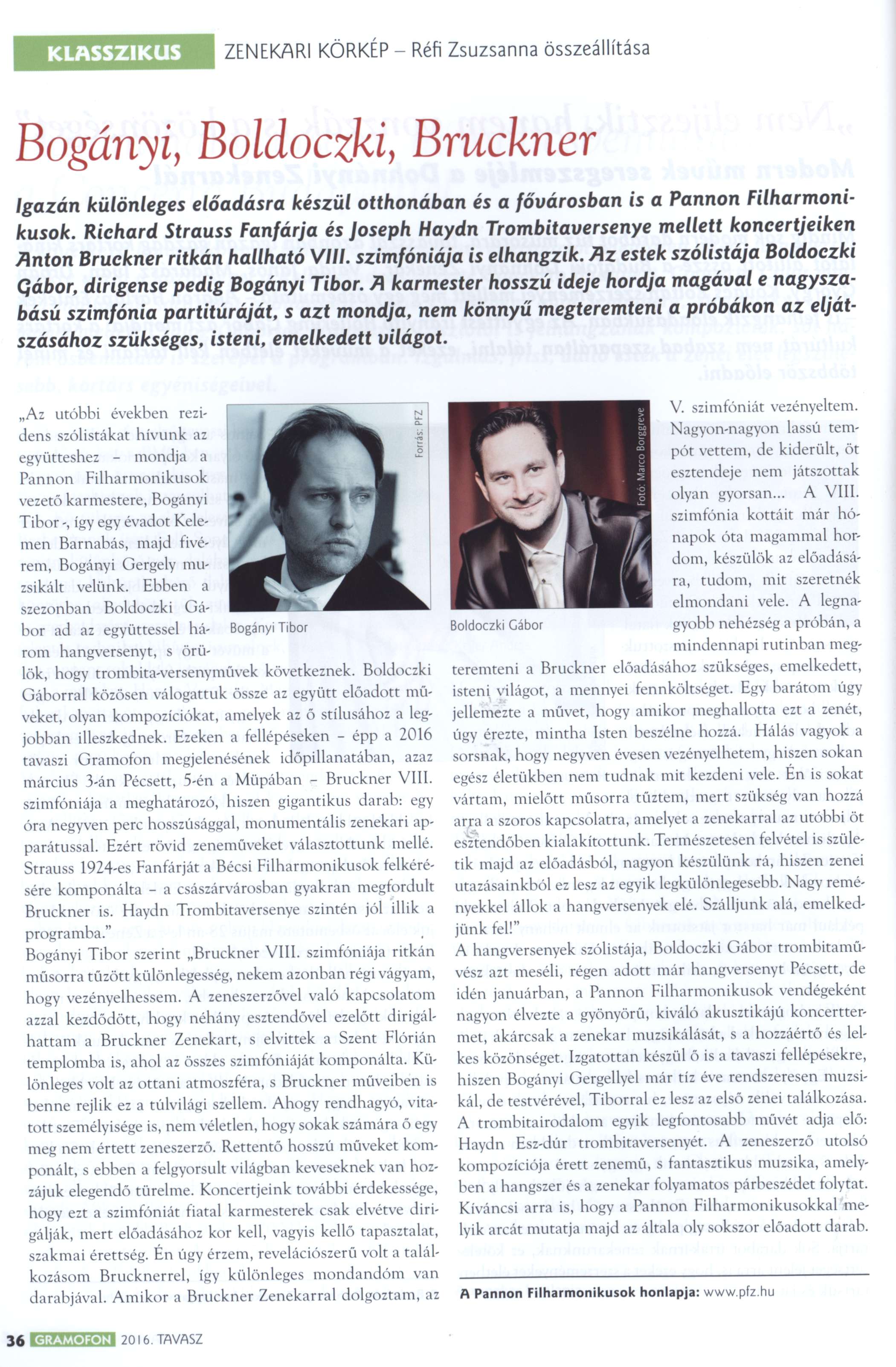 Bogányi, Boldoczki, Bruckner