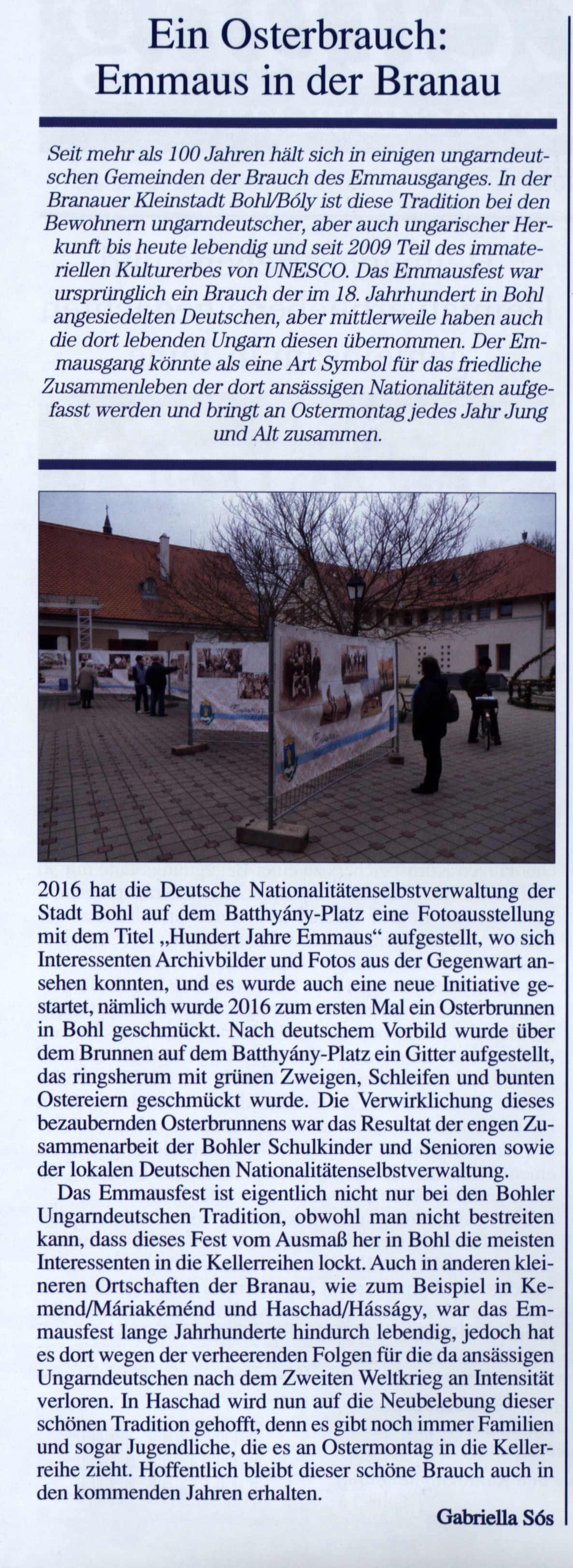 Ein Osterbrauch: Emmaus in der Branau