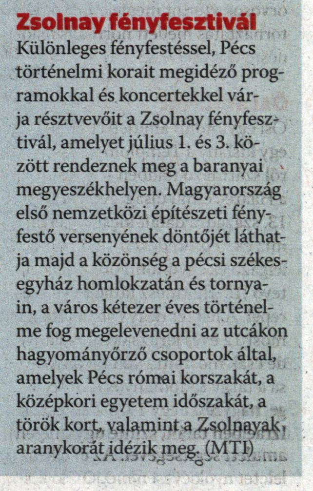 Zsolnay fényfesztivál