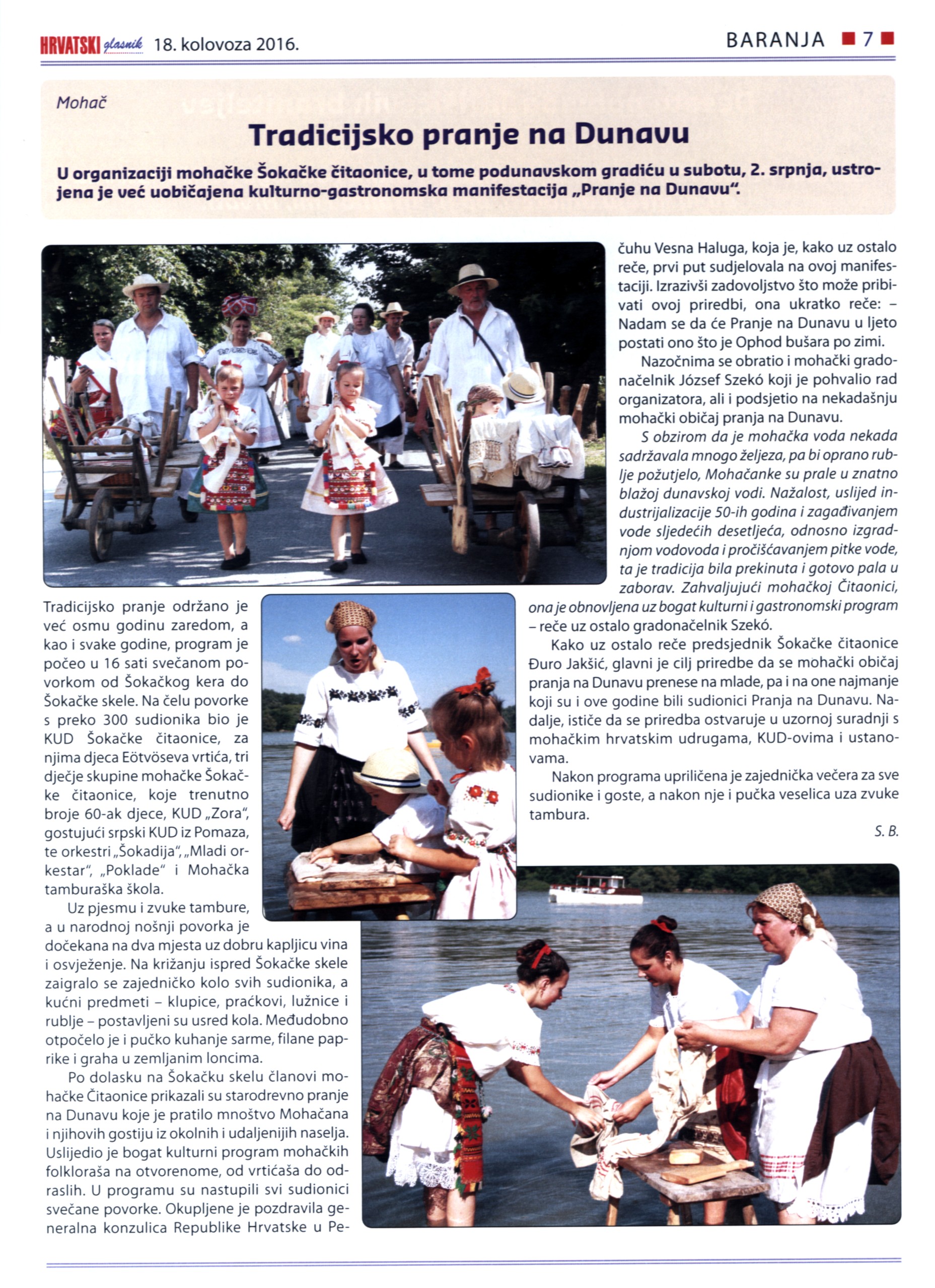 Tradicijsko pranje na Dunavu