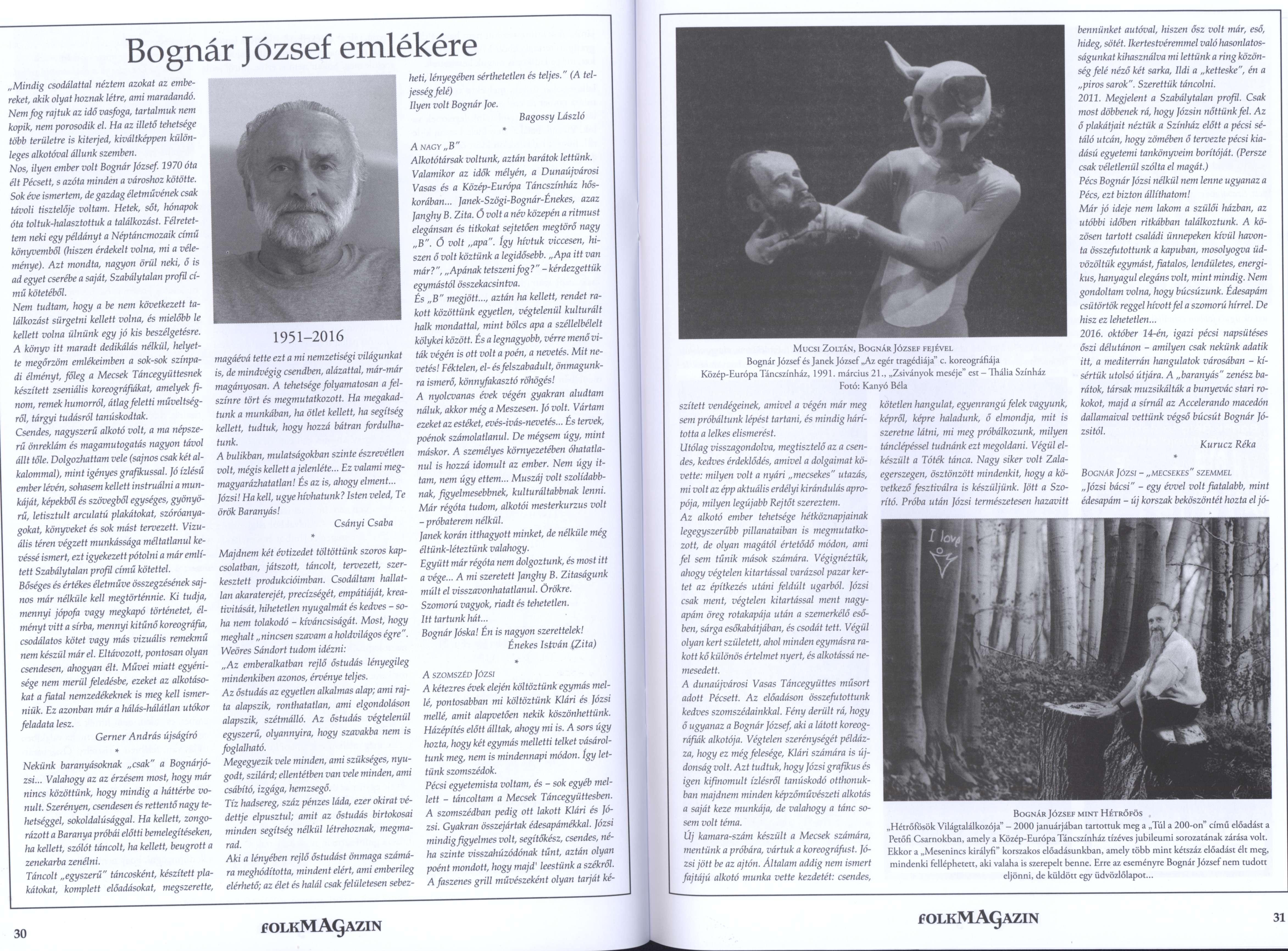Bognár József emlékére