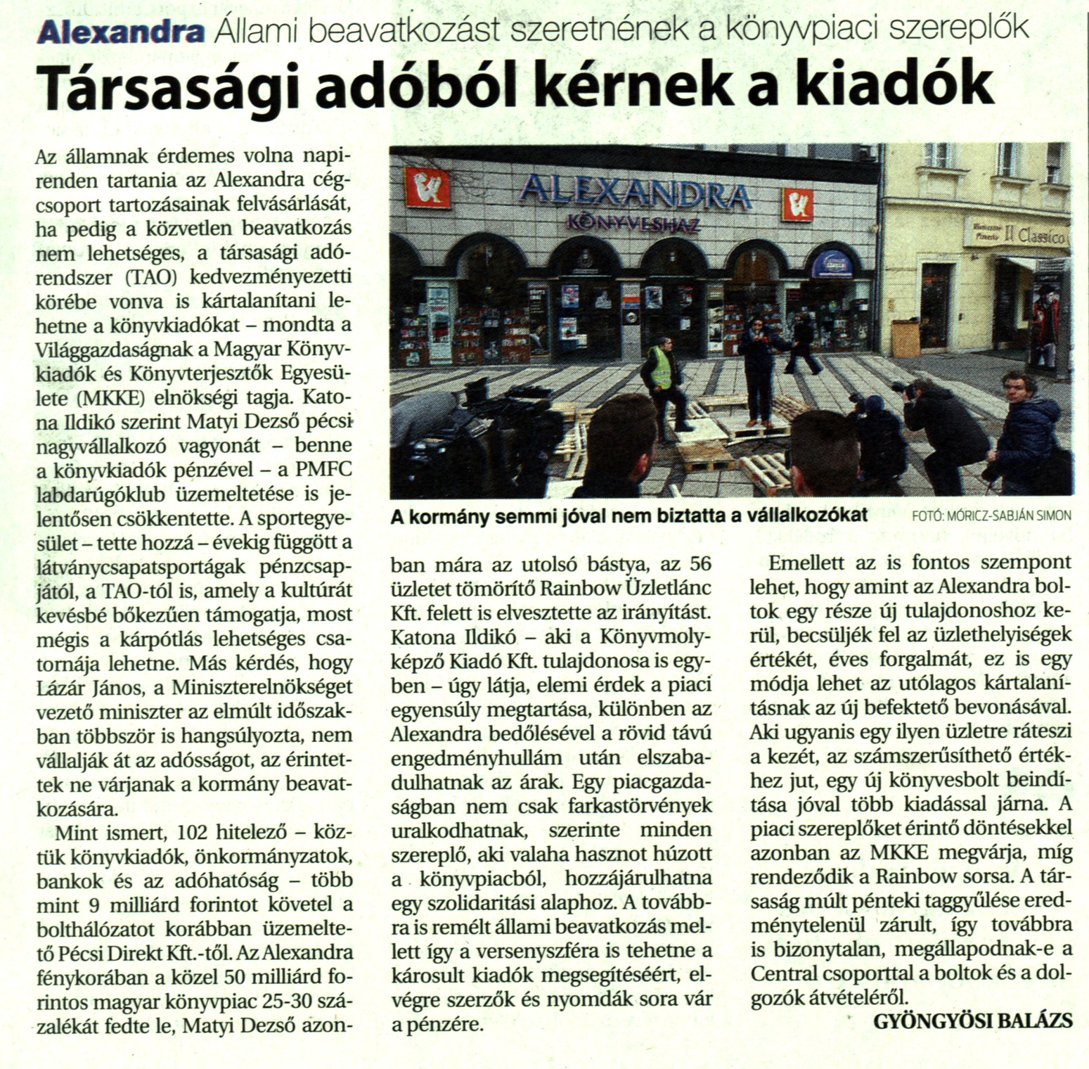 Társasági adóból kérnek a kiadók Állami beavatkozást szeretnének a könyvpiaci szereplők