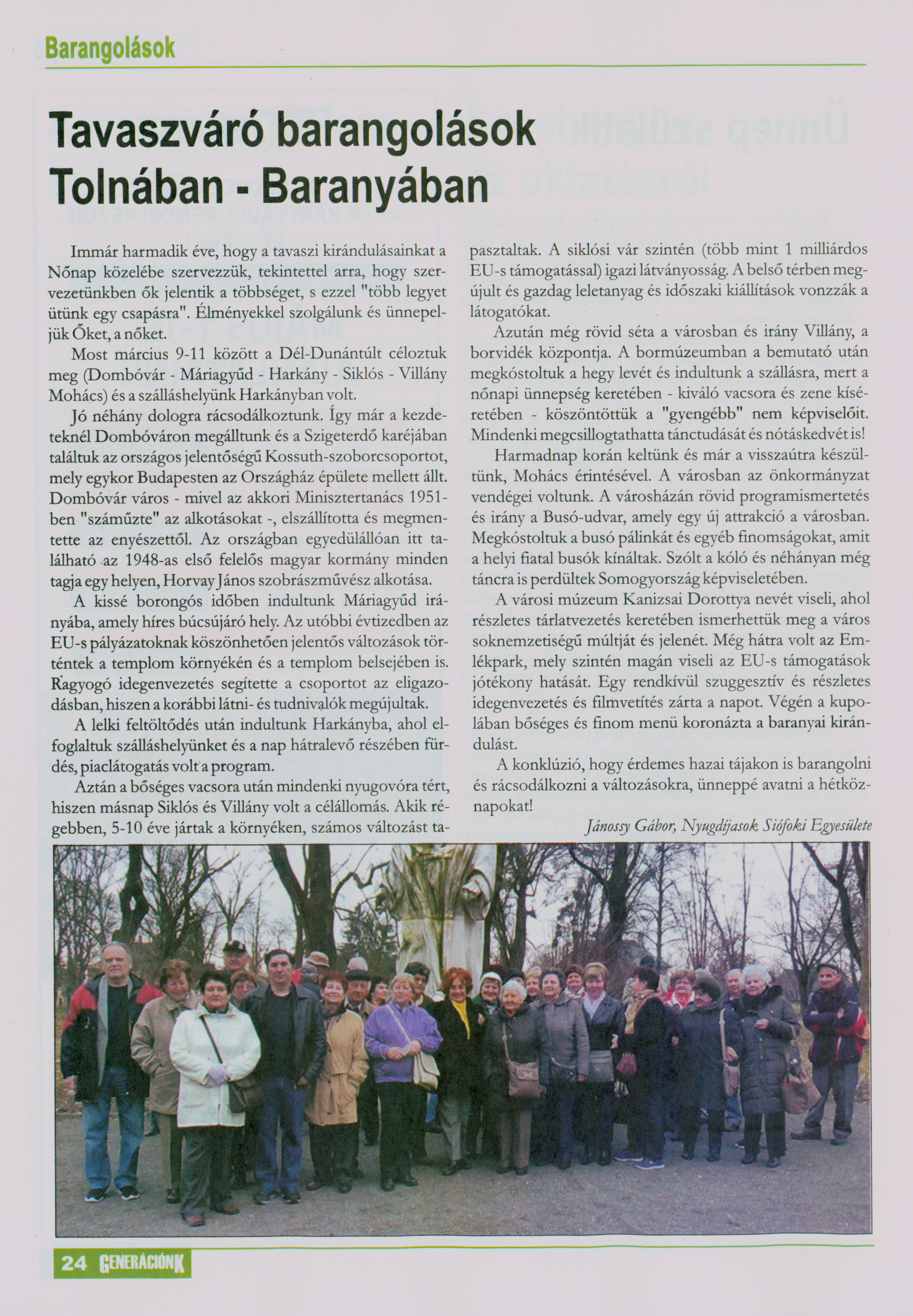 Tavaszváró barangolások Tolnában - Baranyában