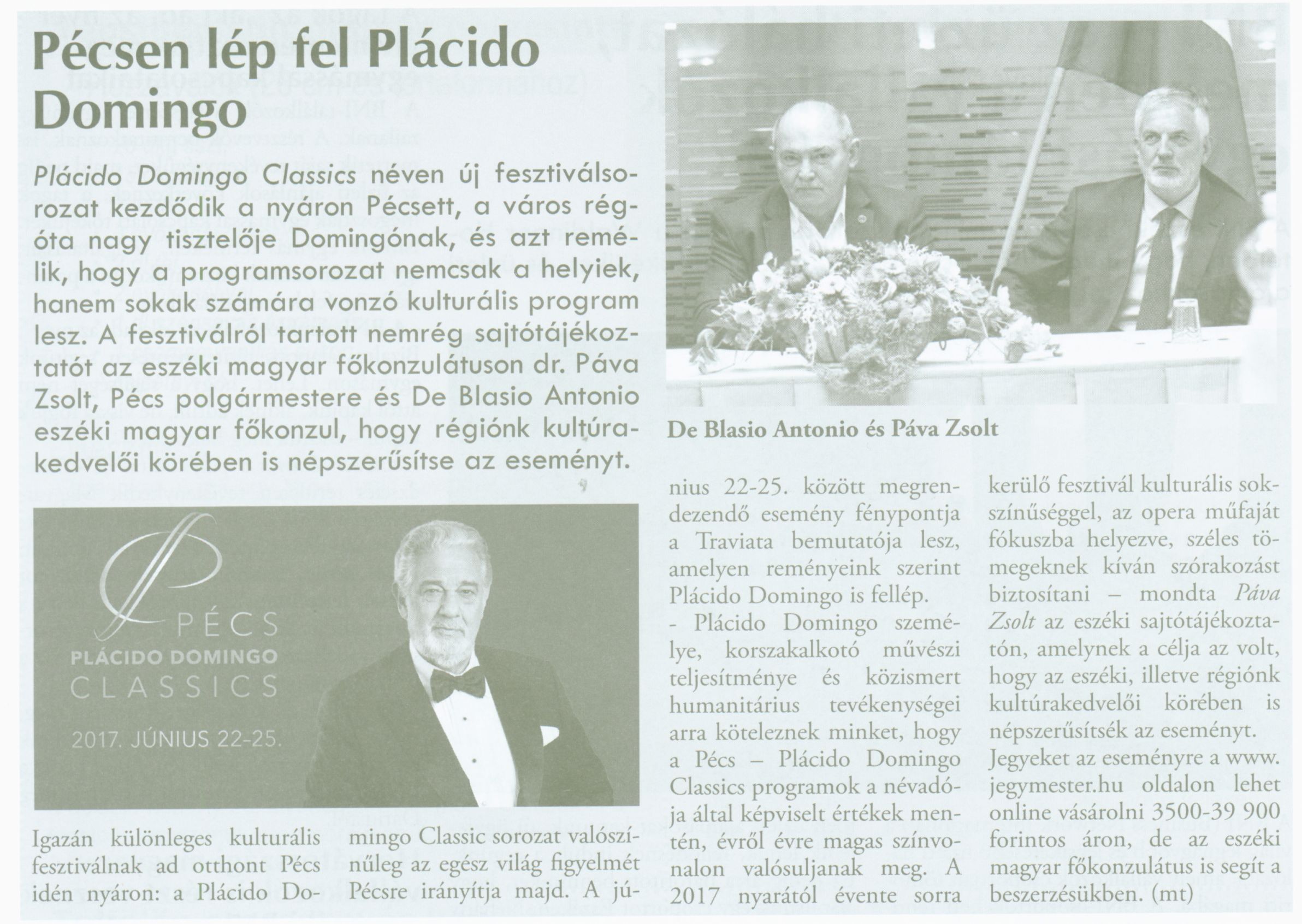 Pécsen lép fel Plácido Domingo