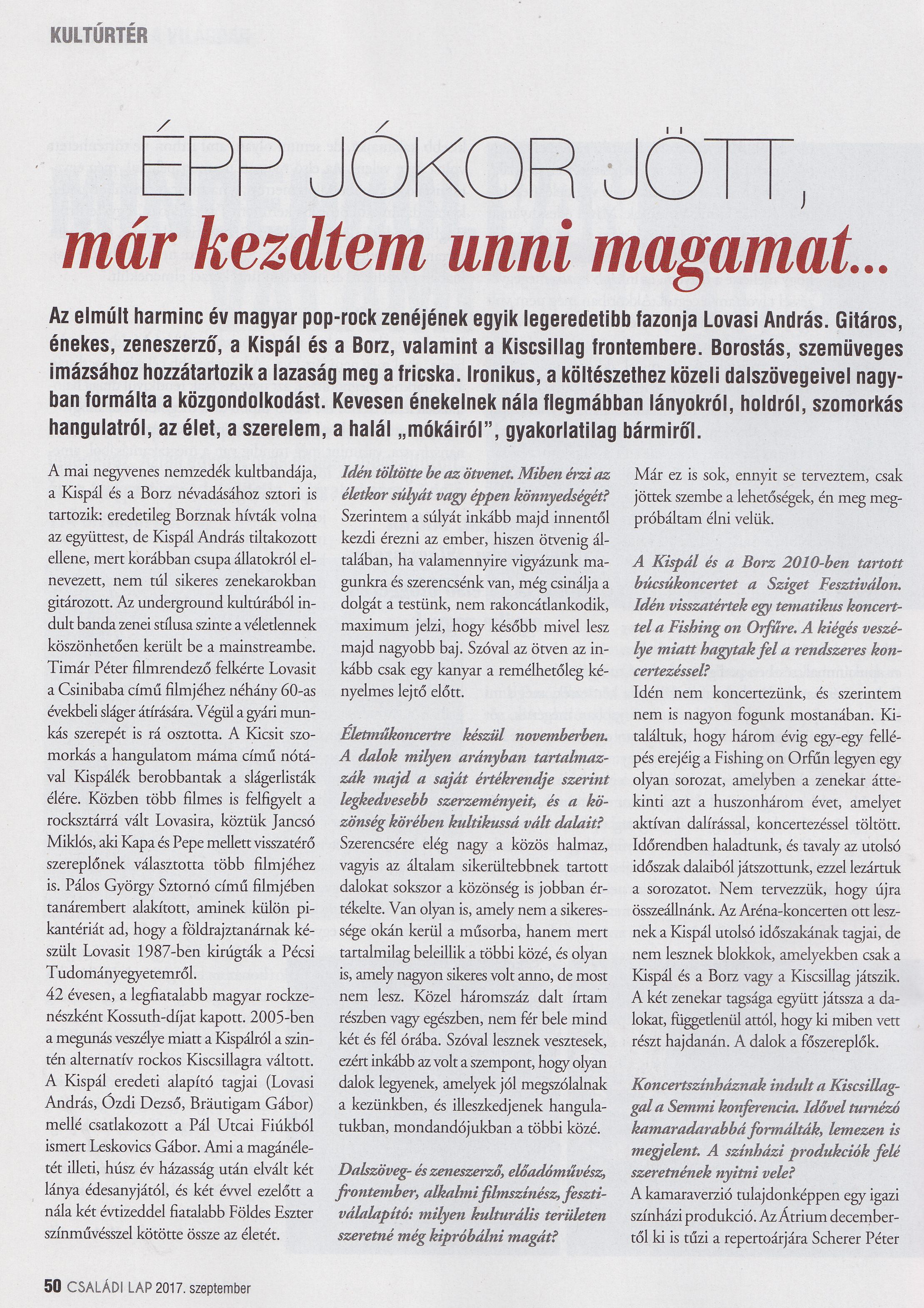 Épp jókor jött, már kezdtem unni magamat...