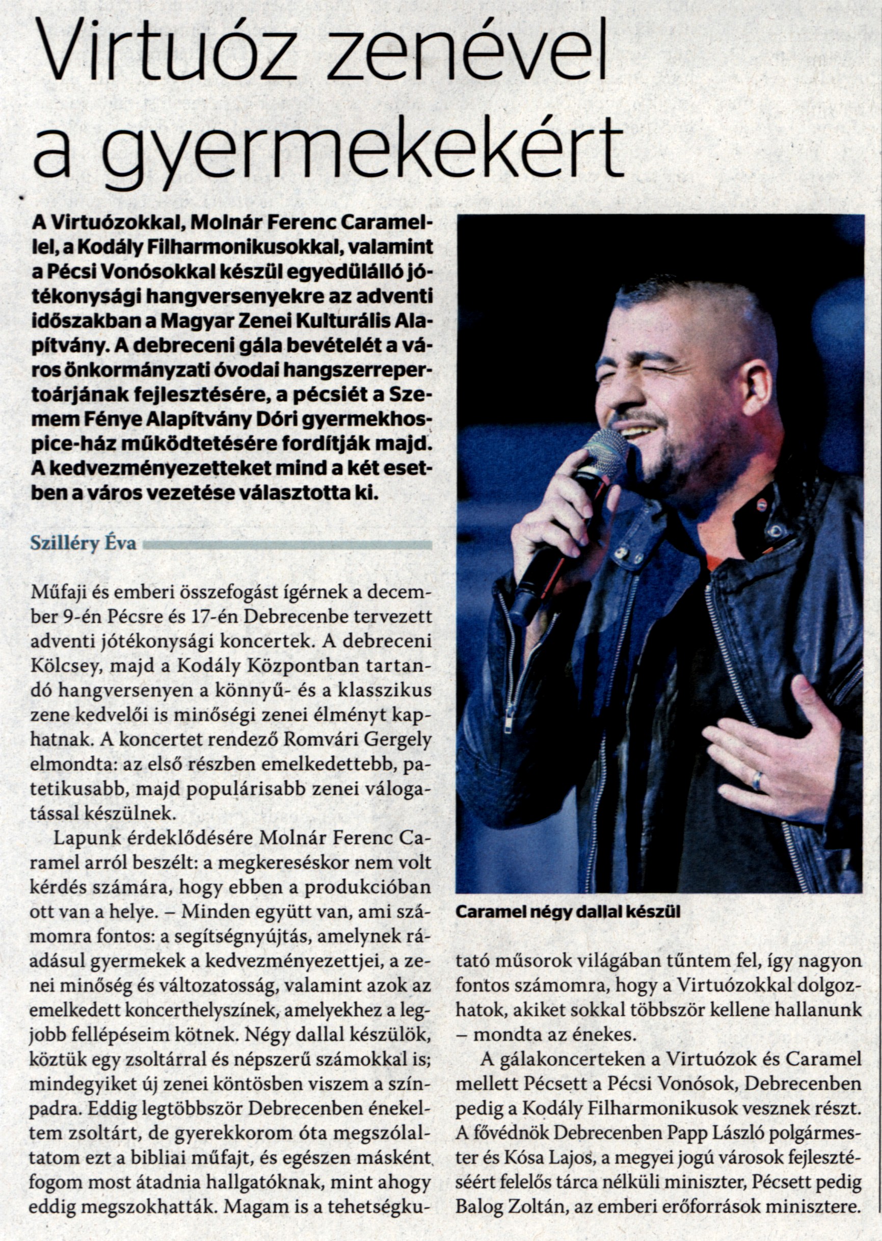 Virtúz zenével a gyermekekért