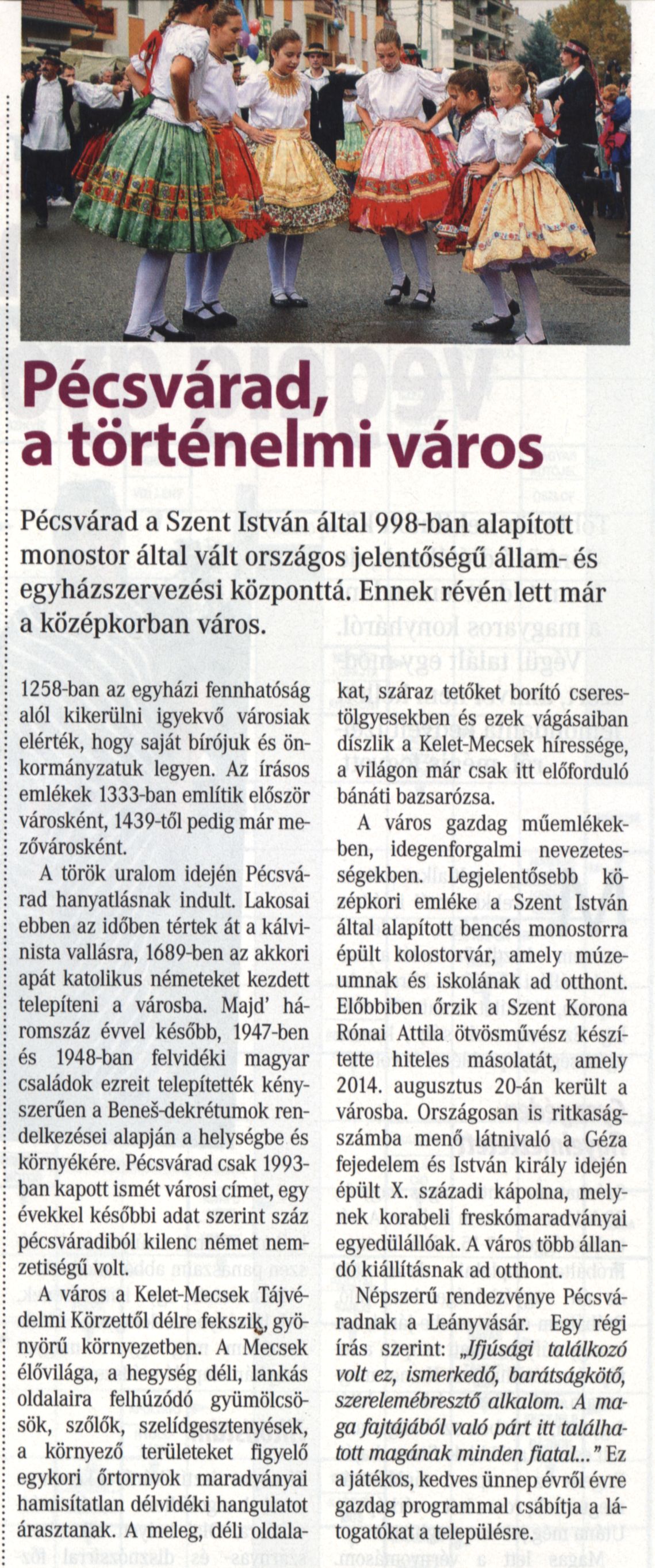 Pécsvárad, a történelmi város