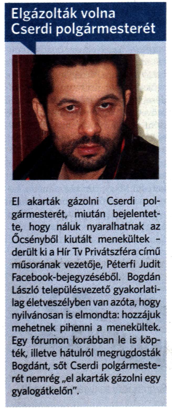 Elgázolták volna Cserdi polgármesterét