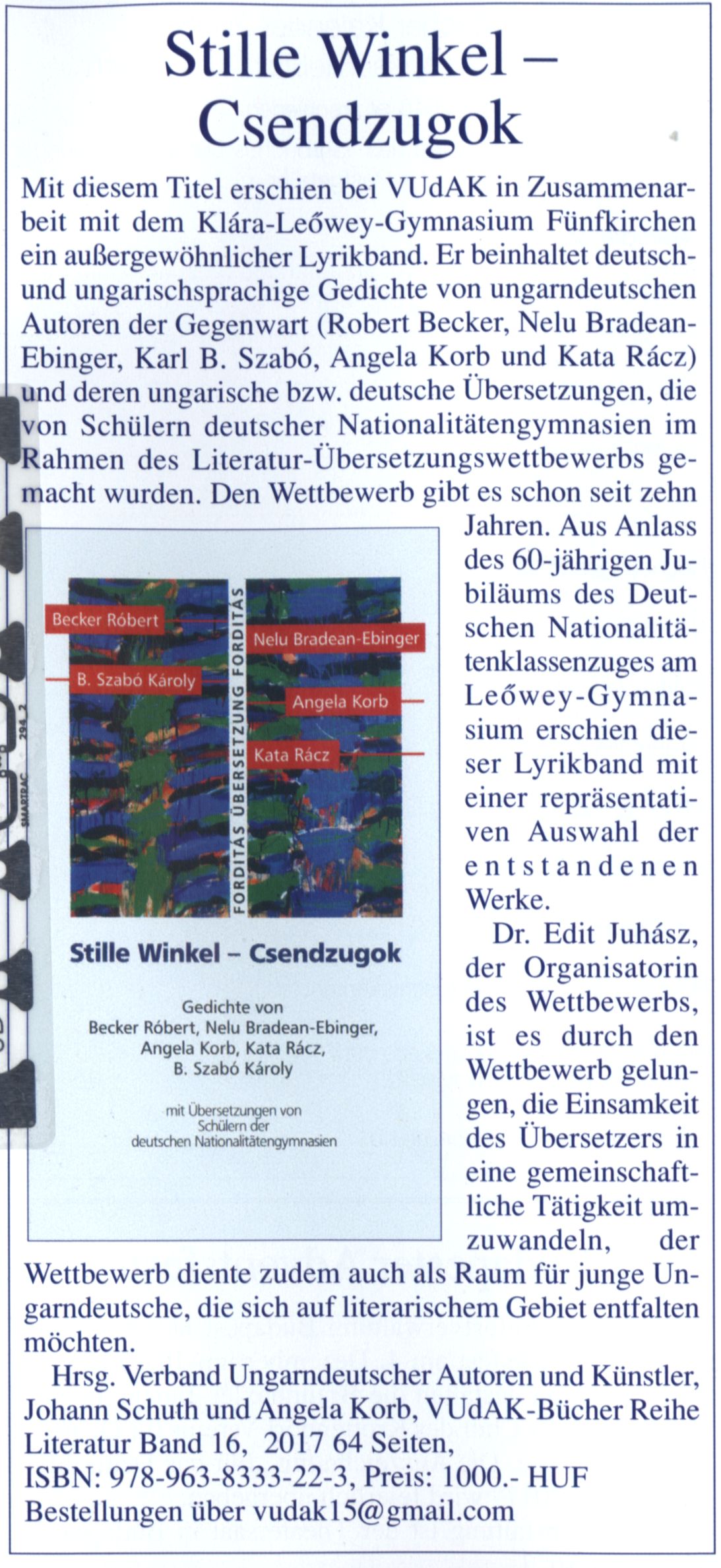 Stille Winkel - Csendzugok