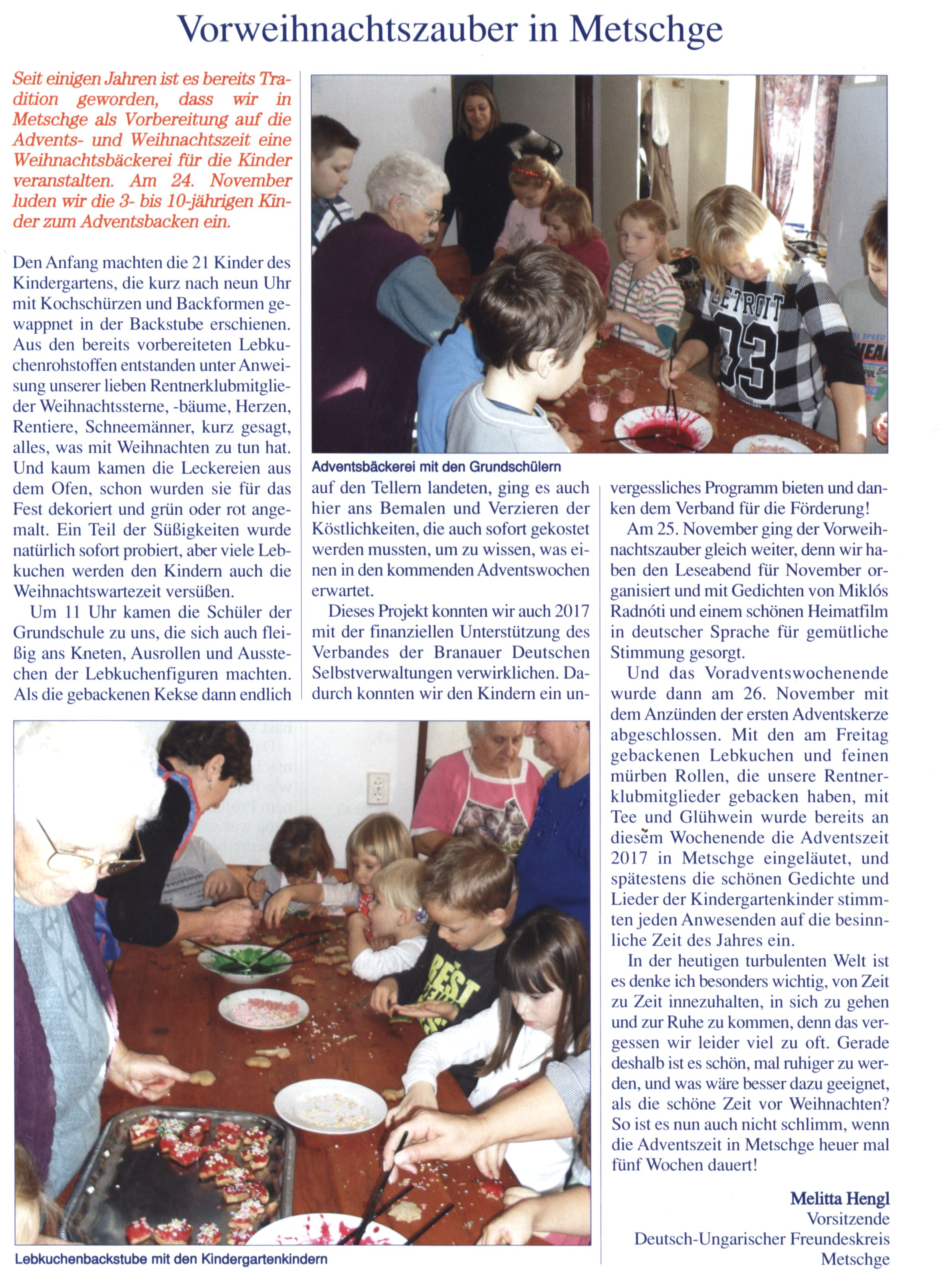 Vorweihnachtszauber in Metschge