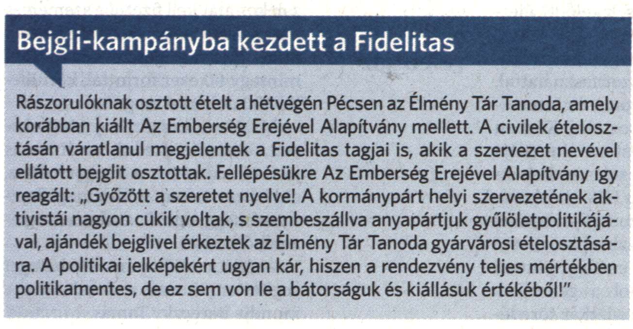 Bejgli-kampányba kezdett a Fidelitas