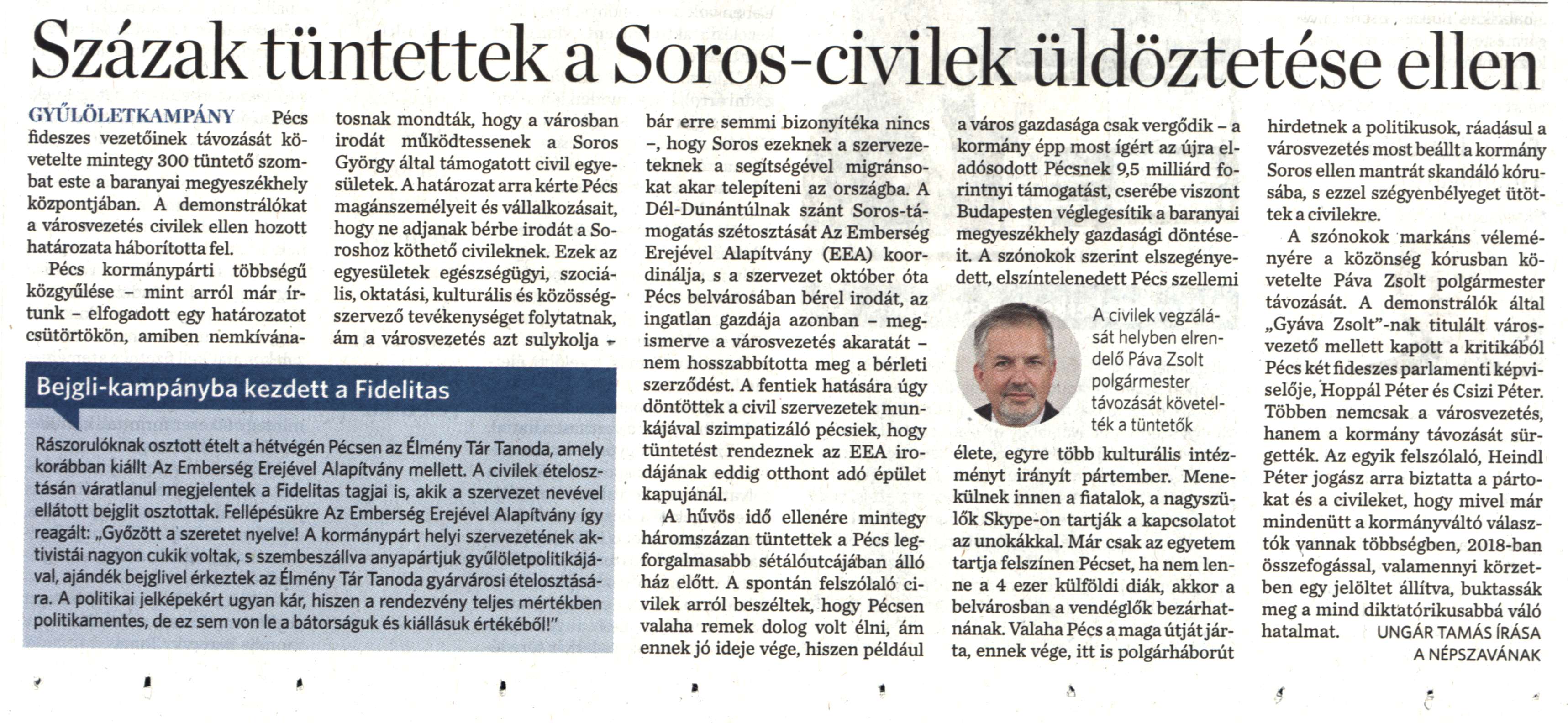 Százak tüntettek a Soros-civilek üldöztetése ellen