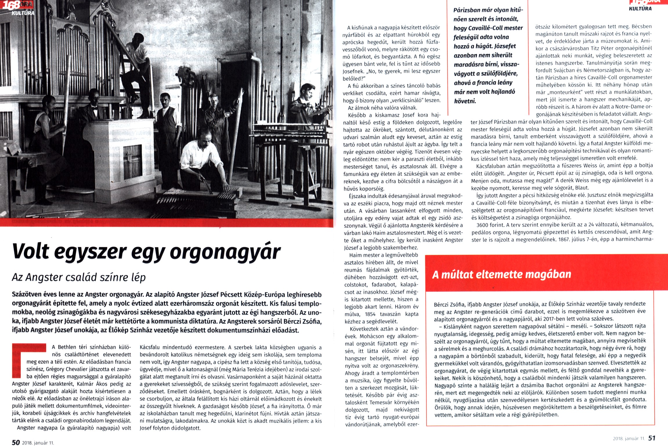 Volt egyszer egy orgonagyár Az Angster család színre lép