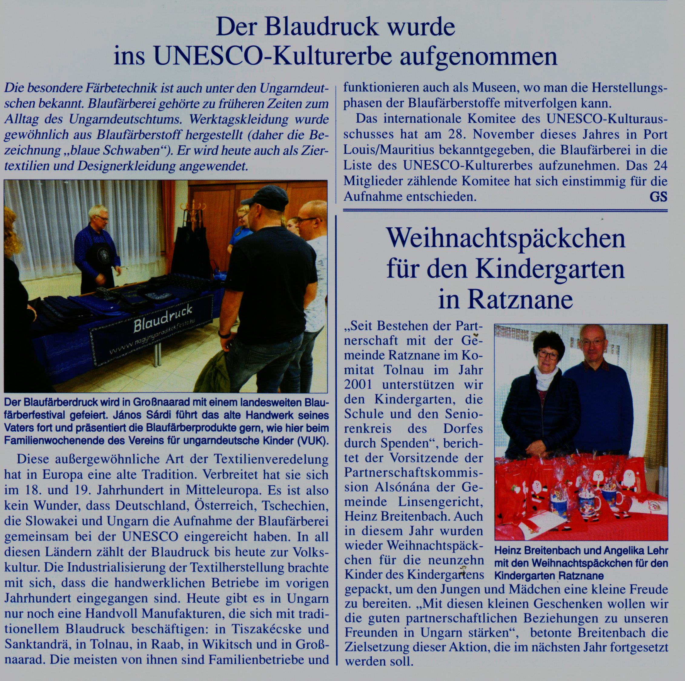 Der Blaudruck wurde ins UNESCO-Kulturerbe aufgenommen