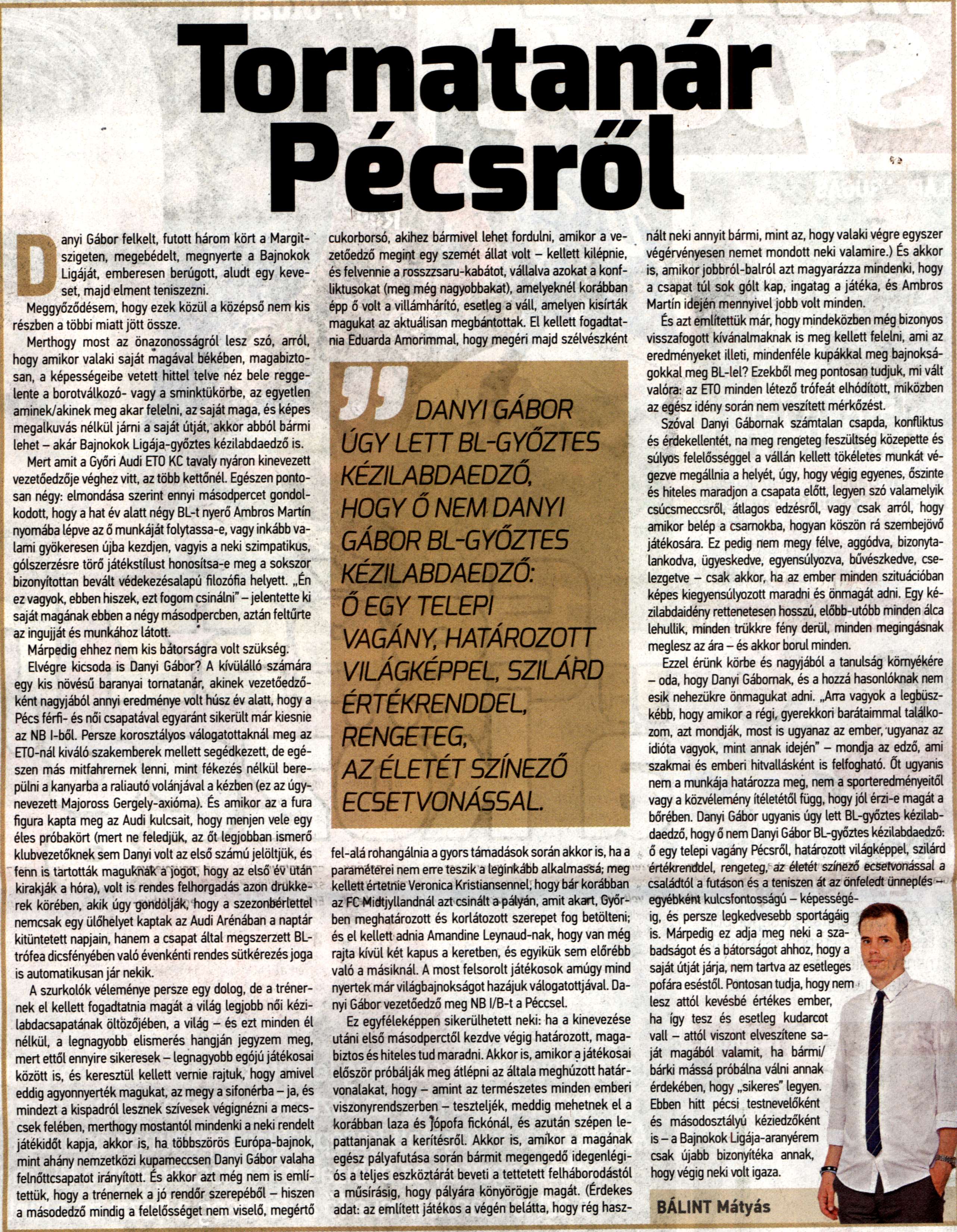 Tornatanár Pécsről