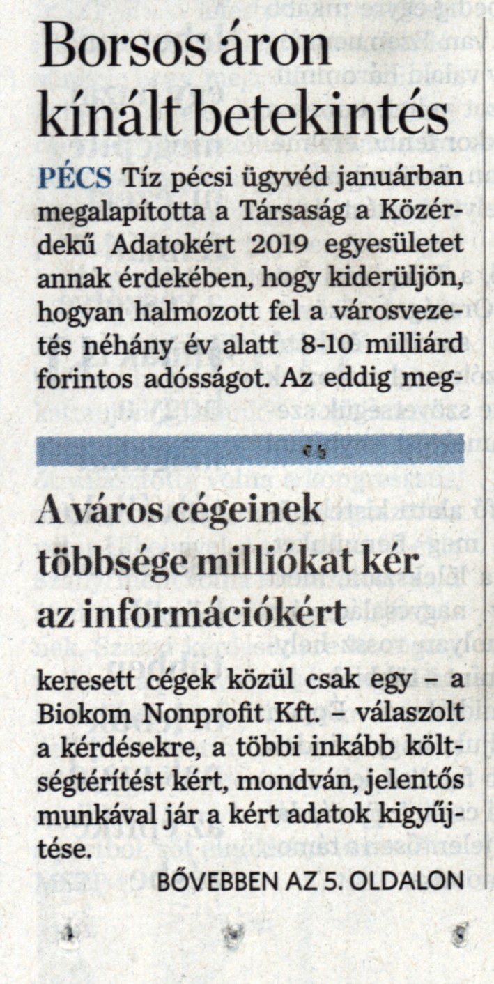 Borsos áron kínált betekintés