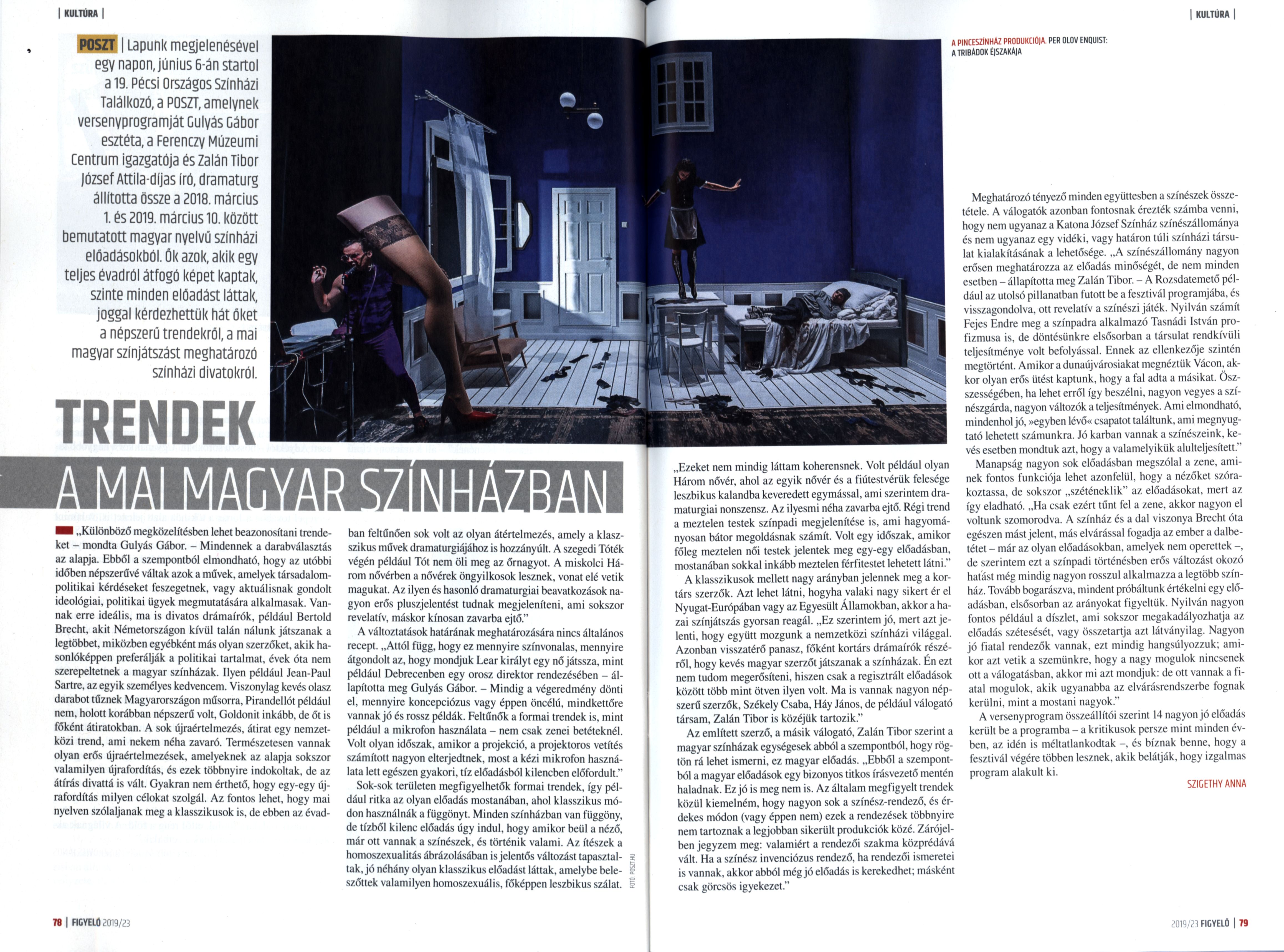 Trendek a mai magyar színházban