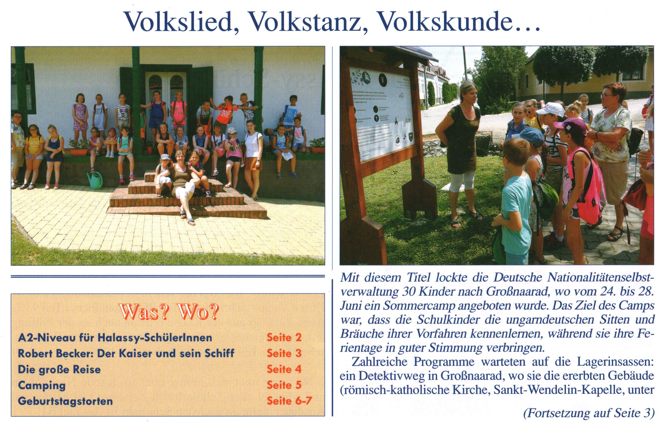 Volkslied, Volkstanz, Volkskunde...