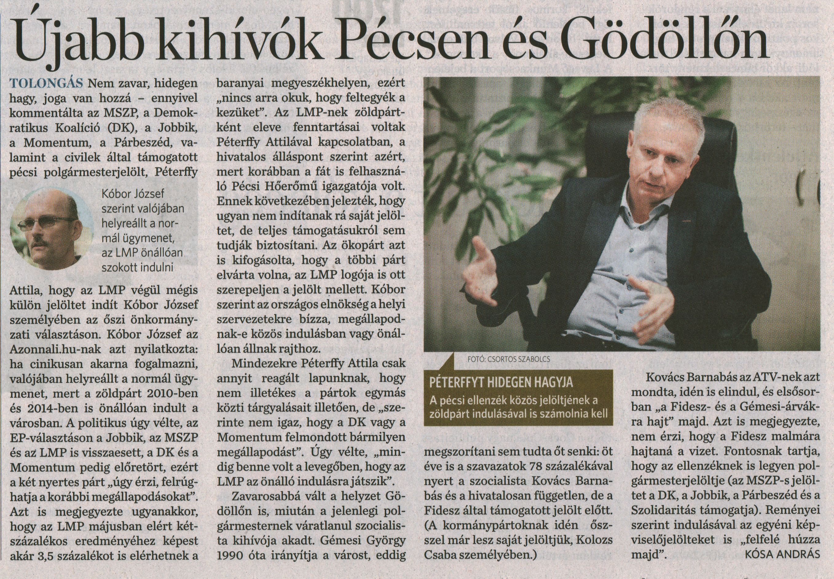 Újabb kihívók Pécsen és Gödöllőn