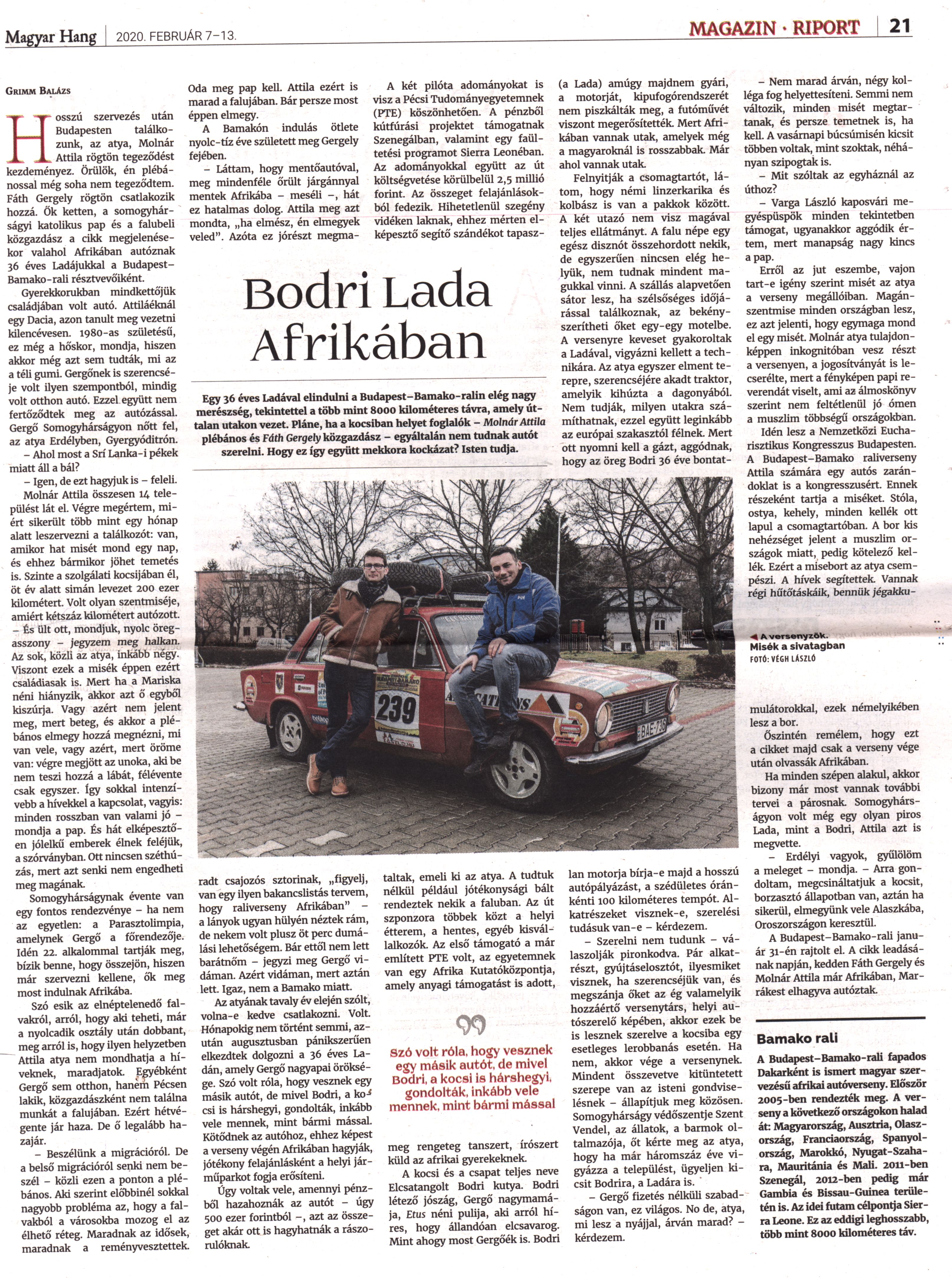 Bodri Lada Afrikában