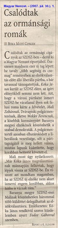 Csalódtak az ormánsági romák Drávapiski első embere nem kíváncsi Kókára