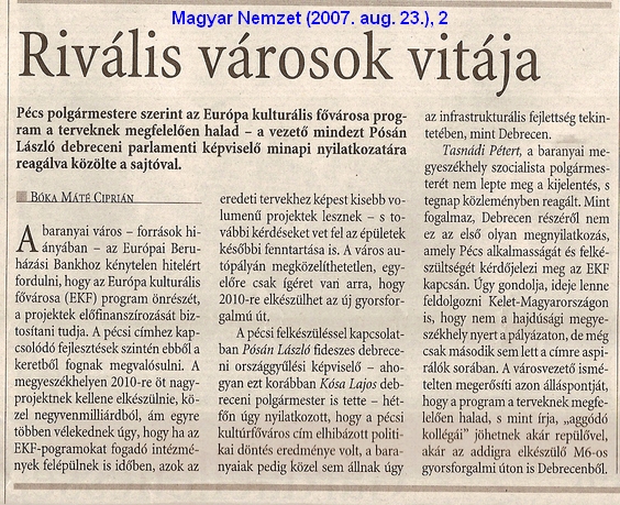 Rivális városok vitája
