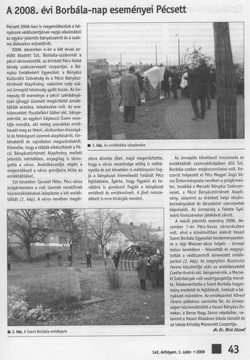 A 2008. évi Borbála-nap eseményei Pécsett