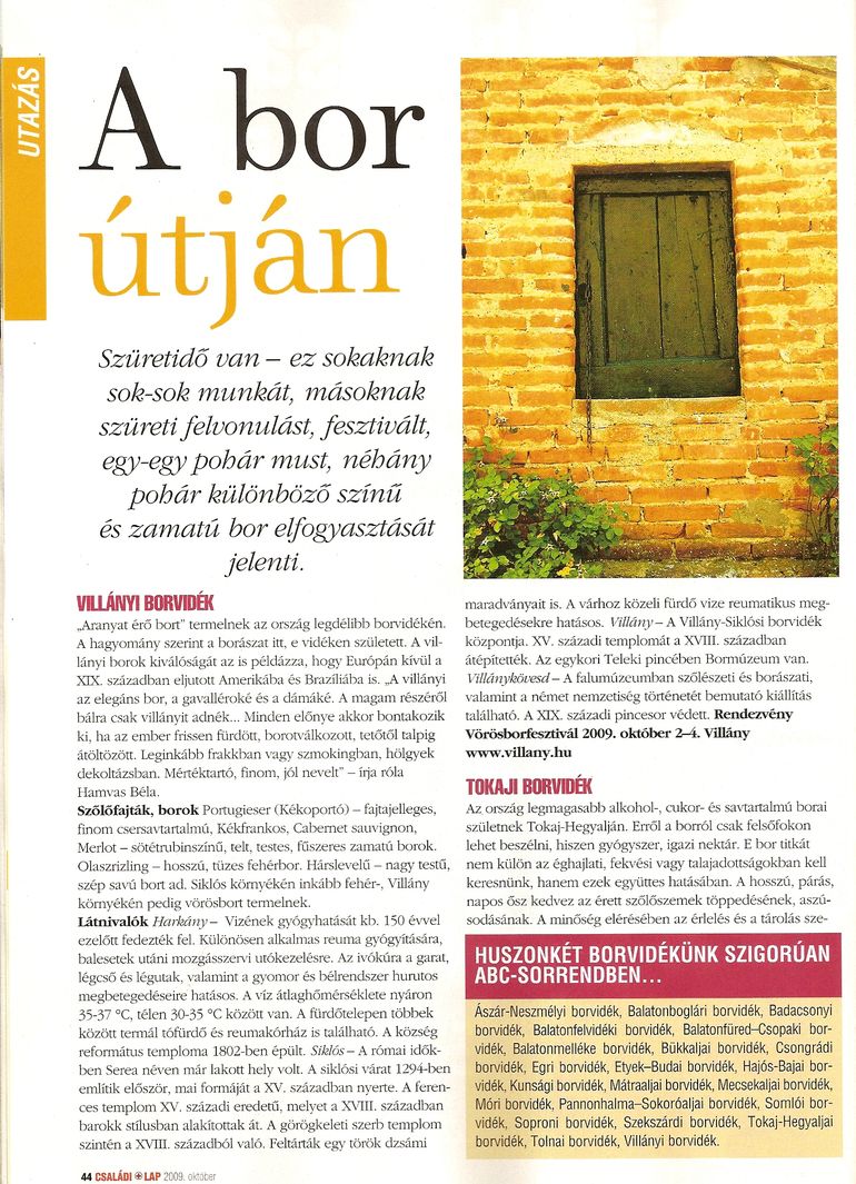 A bor útján