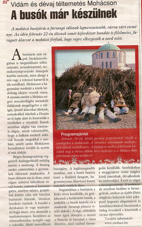 A busók már készülnek : Vidám és dévaj téltemetés Mohácson