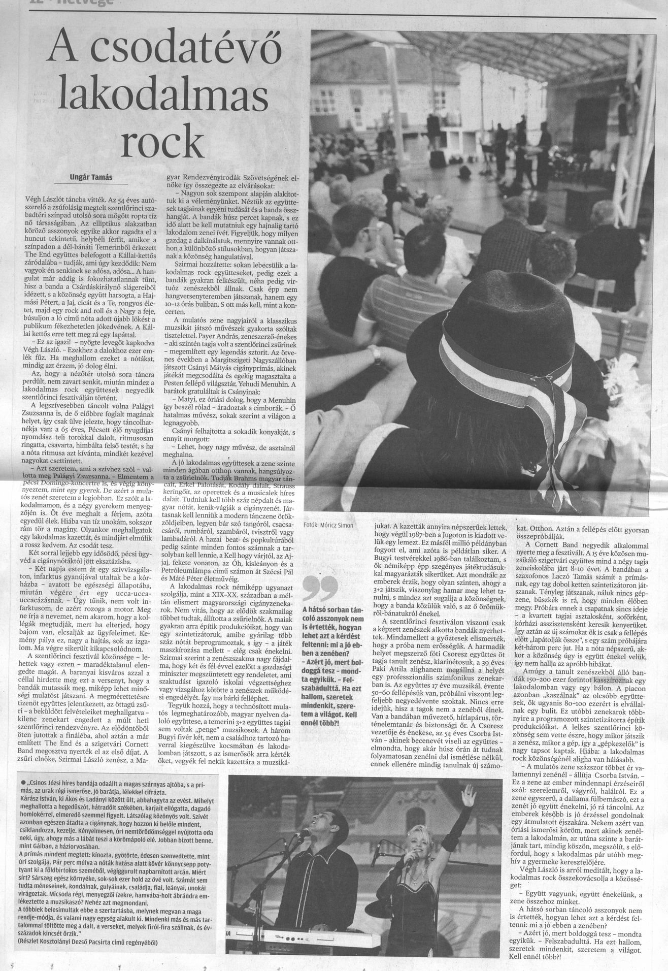 A csodatévő lakodalmas rock