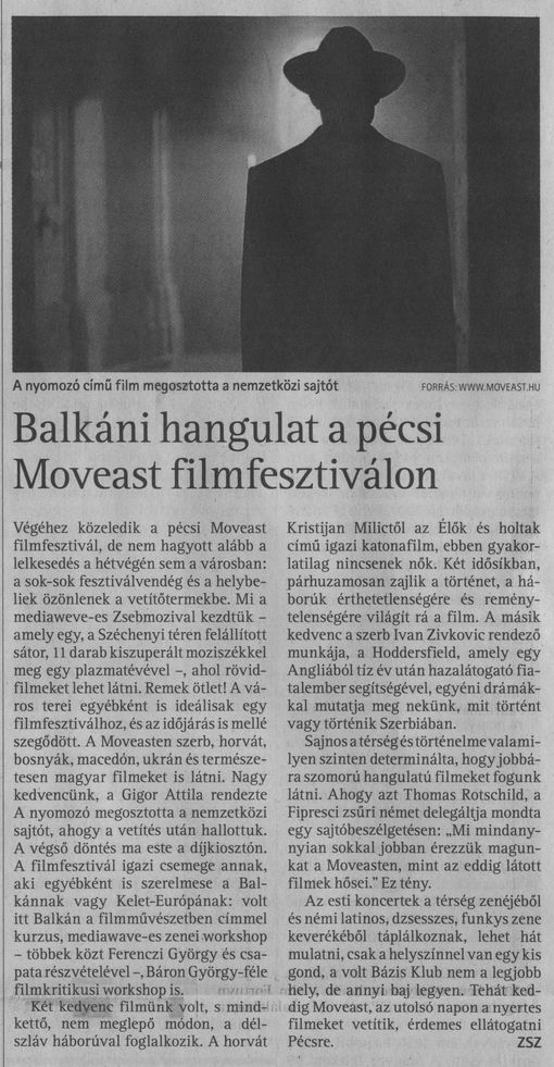 Balkáni hangulat a pécsi Moveast filmfesztiválon