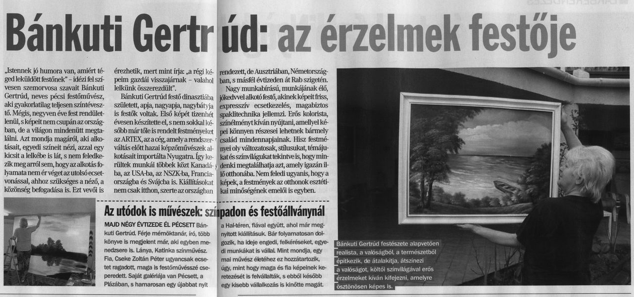 Bánkuti Gertrud: az érzelmek festője