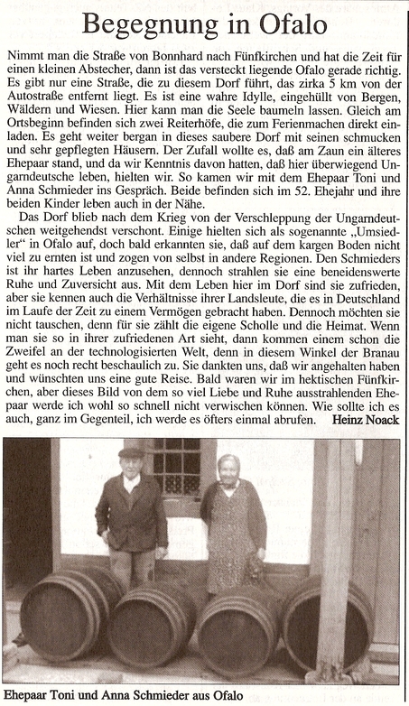 Begegnung in Ofalo