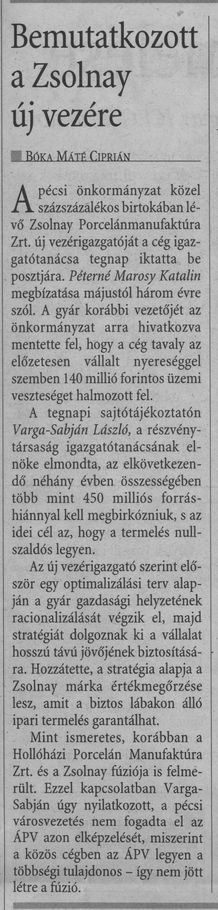 Bemutatkozott a Zsolnay új vezére