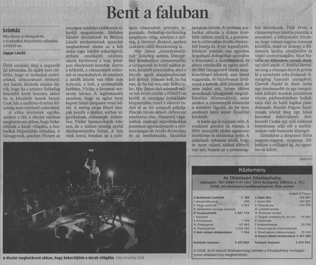 Bent a faluban