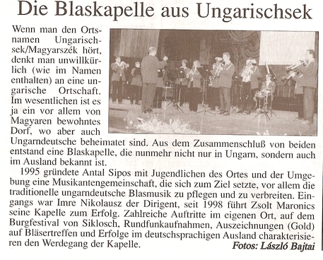 Die Blaskapelle aus Ungarischsek