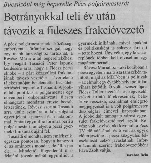 Botrányokkal teli év után távozik a fideszes frakcióvezető