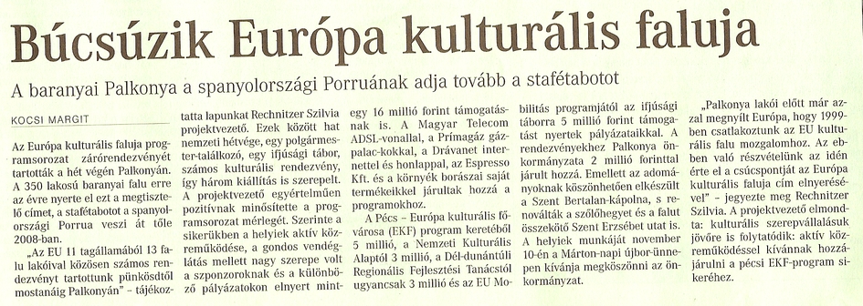 Búcsúzik Európa kulturális faluja