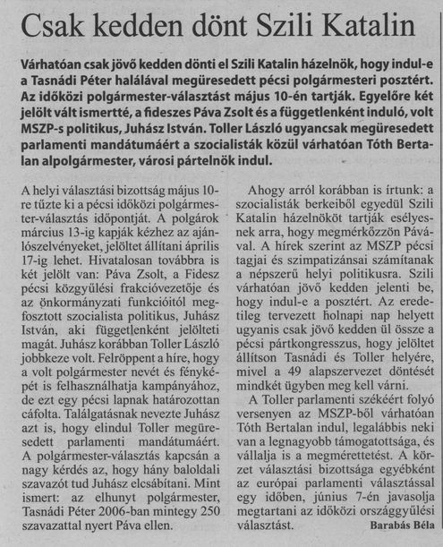 Csak kedden dönt Szili Katalin