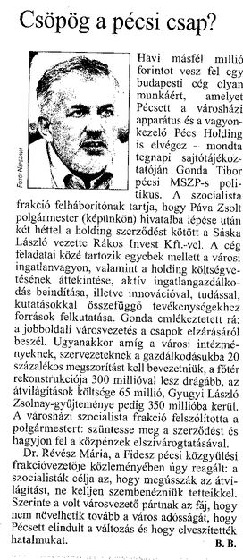 Csöpög a pécsi csap?