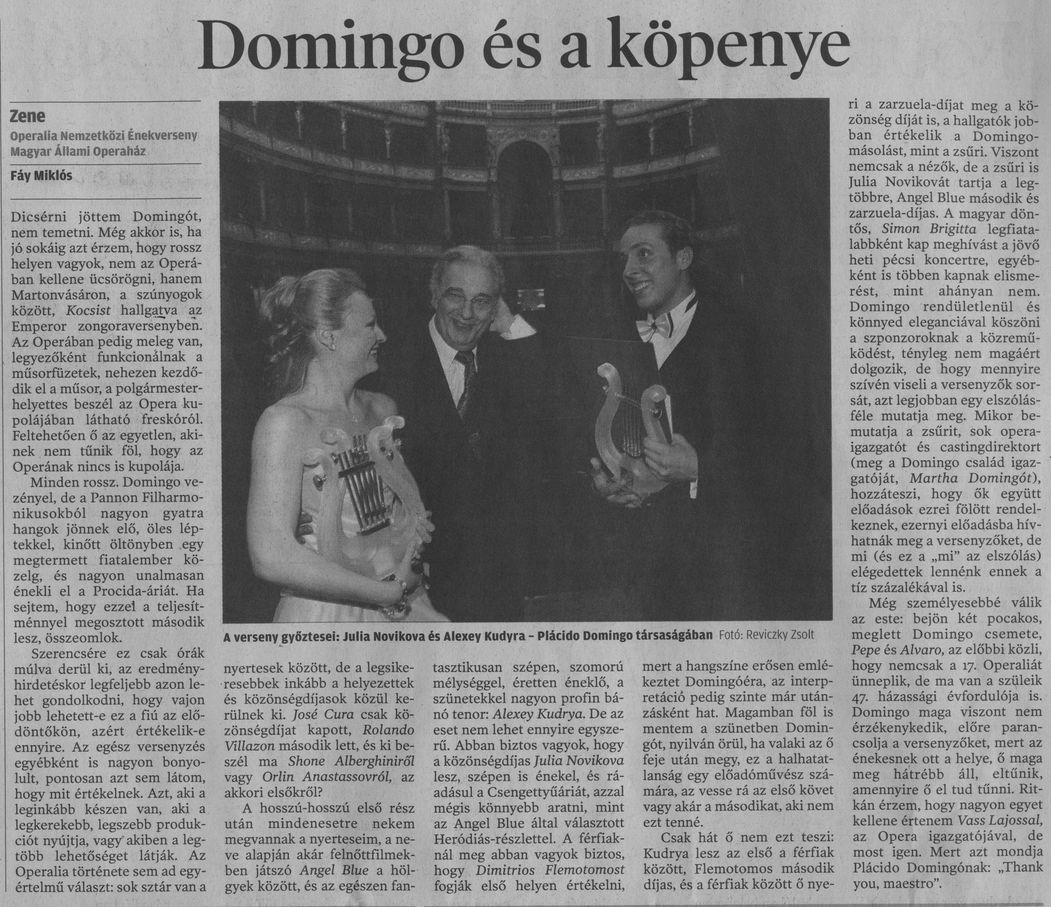 Domingo és a köpenye