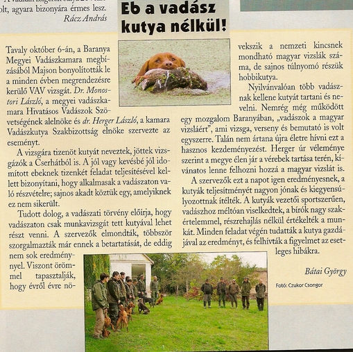Eb a vadász kutya nélkül!