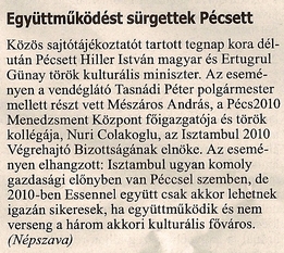 Együttműködést sürgettek Pécsett