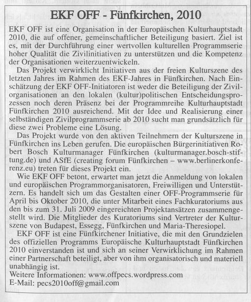 EKF OFF - Fünfkirchen, 2010